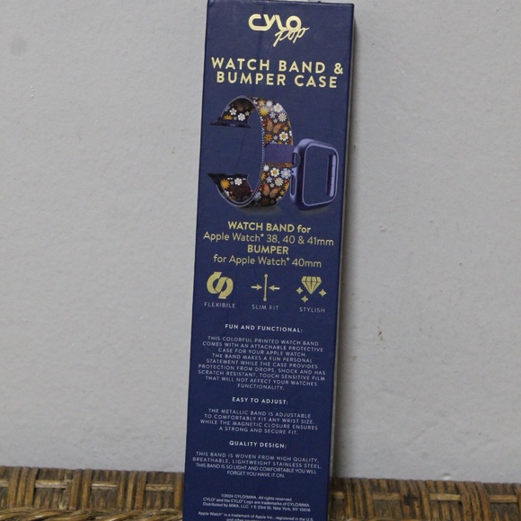 Cylo Pop.  Metal Mesh  Watch Band & Bumper Case. for Apple 41mm.  40mm.  38mm. - Picture 3 of 4